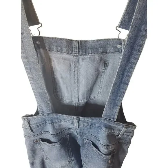 Wallflower Denim Coverall Shorts, Large - Picture 4 of 6